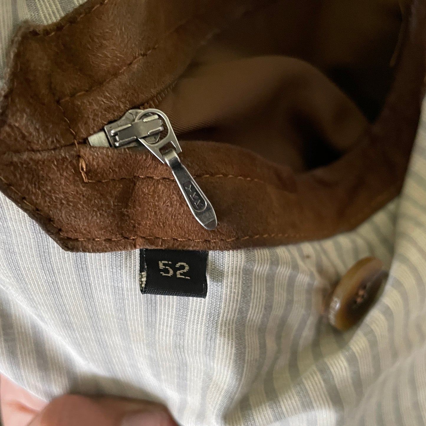 Brown suede light jacket