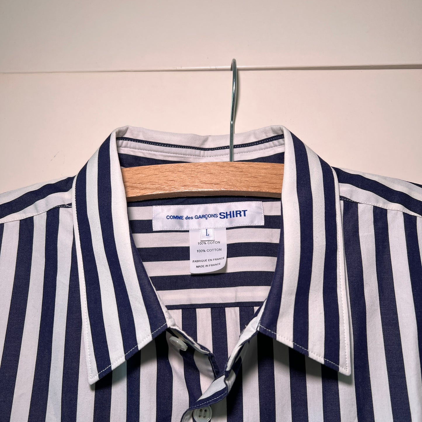 Comme des garcons Shirt Homme white/blue