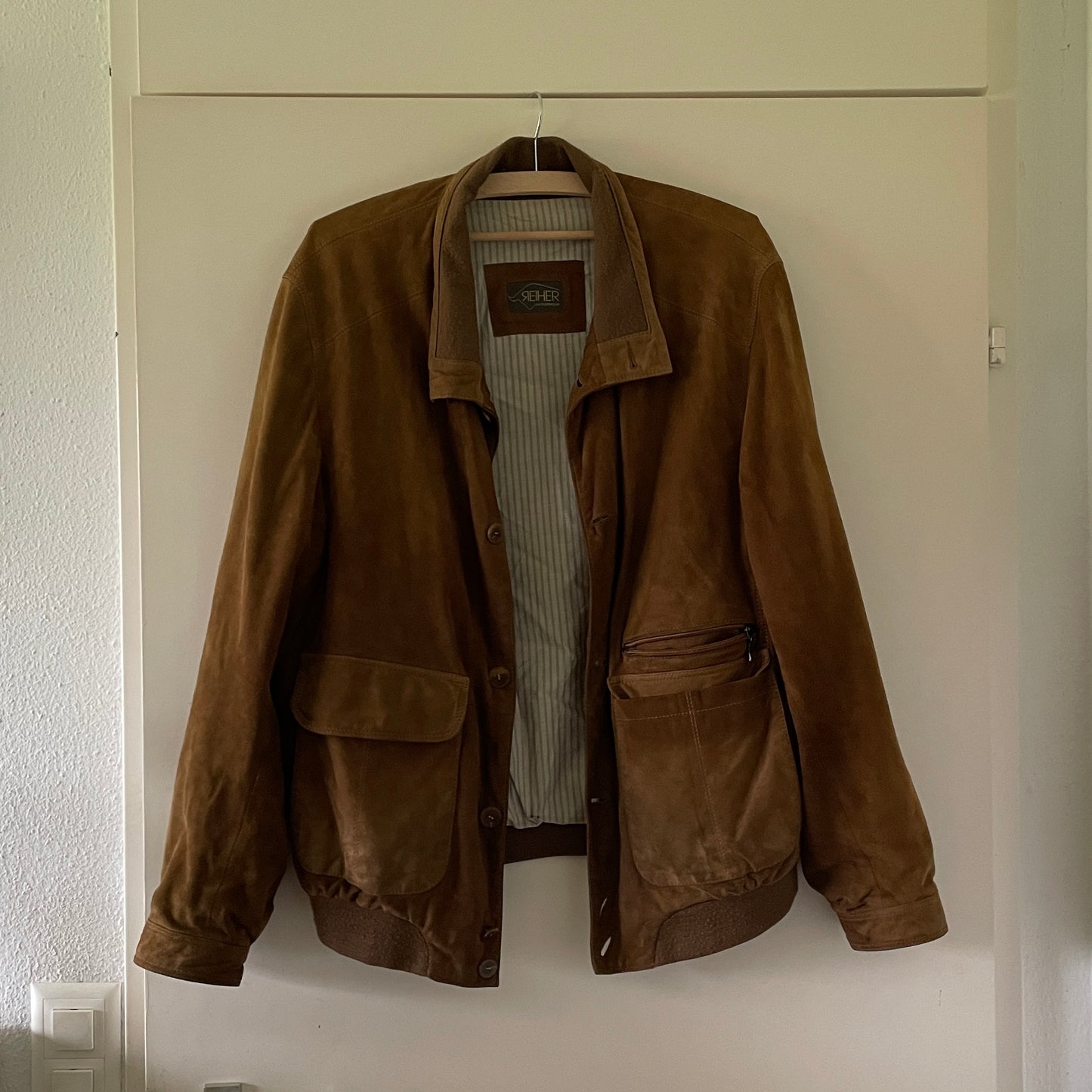 Brown suede light jacket
