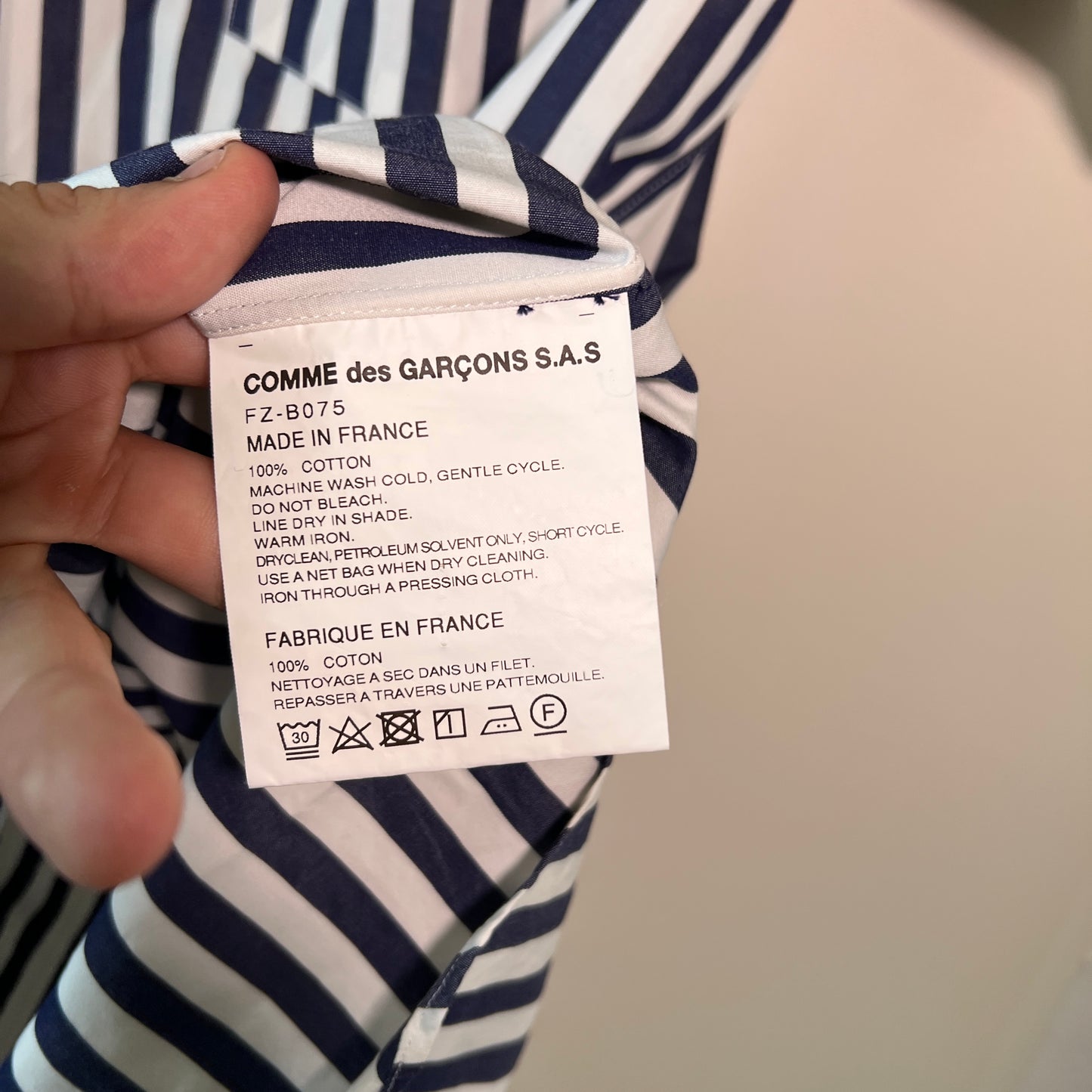 Comme des garcons Shirt Homme white/blue