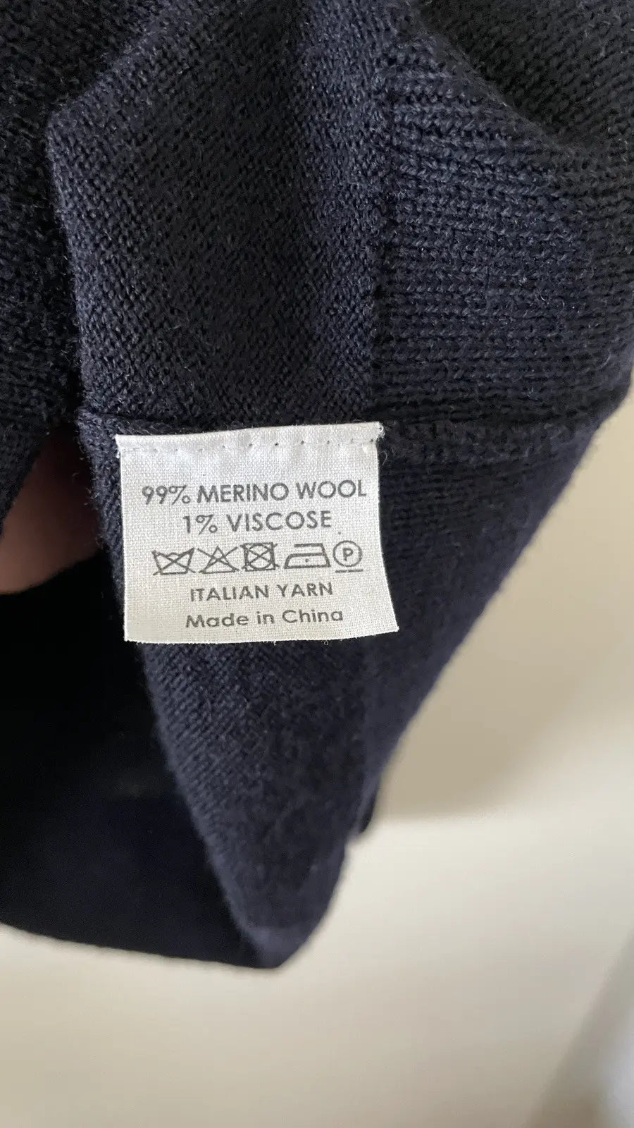 Dries Van Noten Navy Blue Beige Trim Cardigan Sweater