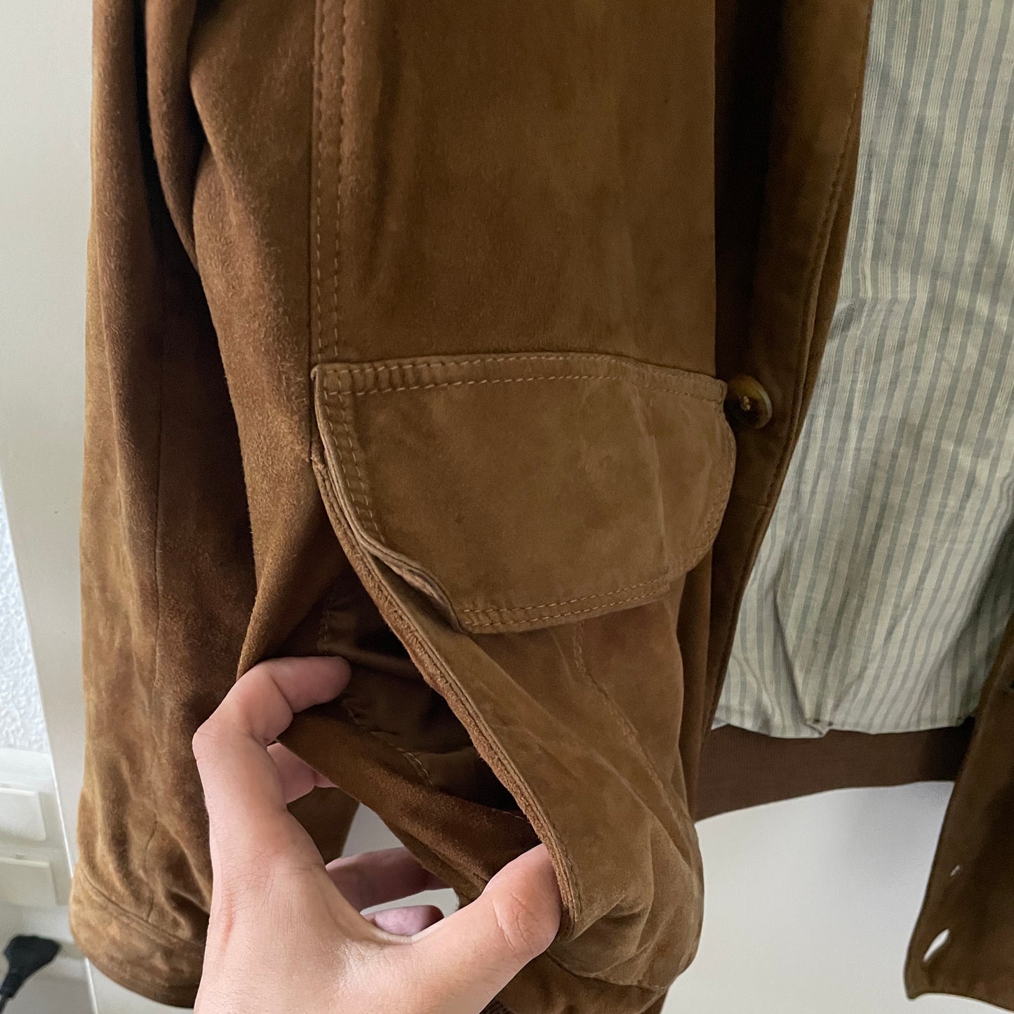 Brown suede light jacket