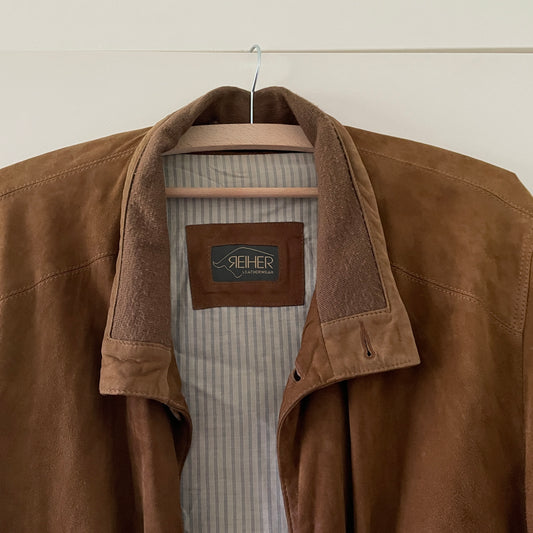 Brown suede light jacket